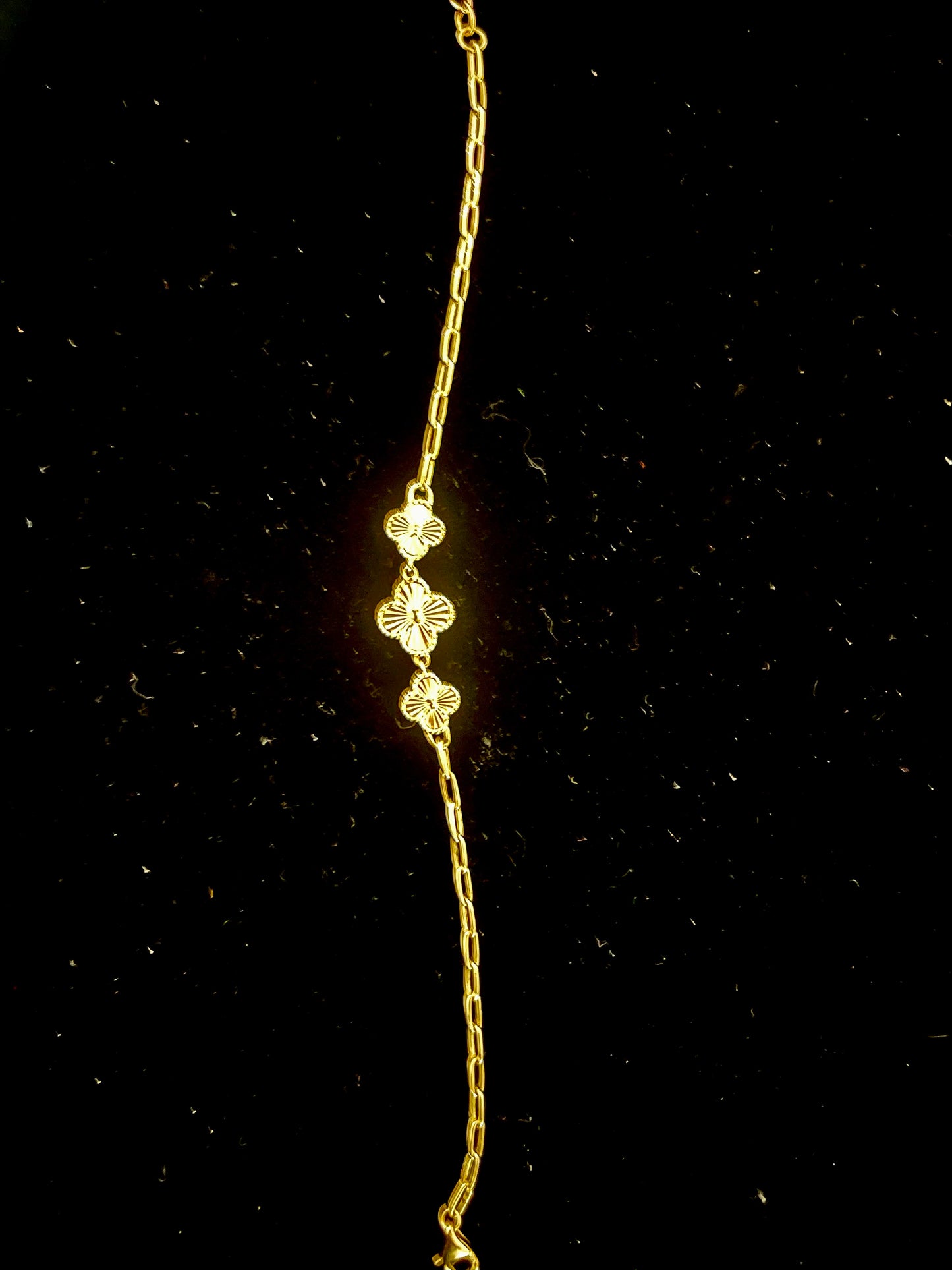14k butterfly clover bracelet