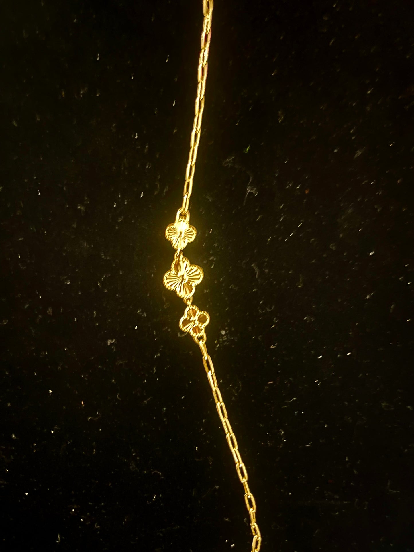 14k butterfly clover bracelet