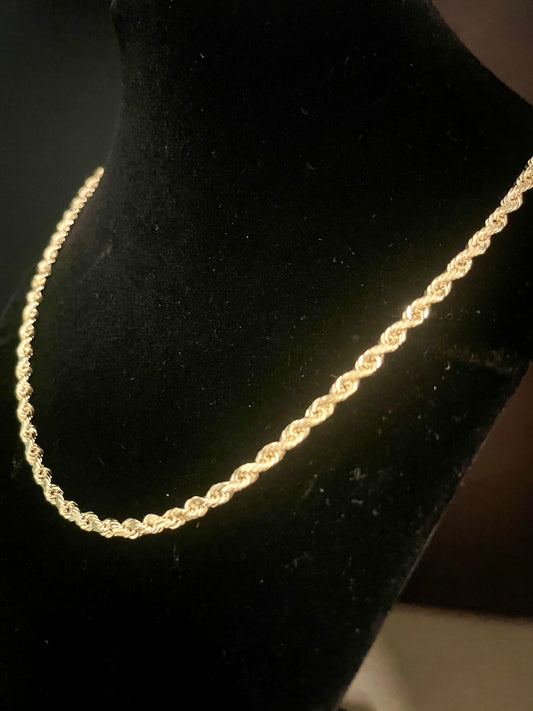 14k rope necklace